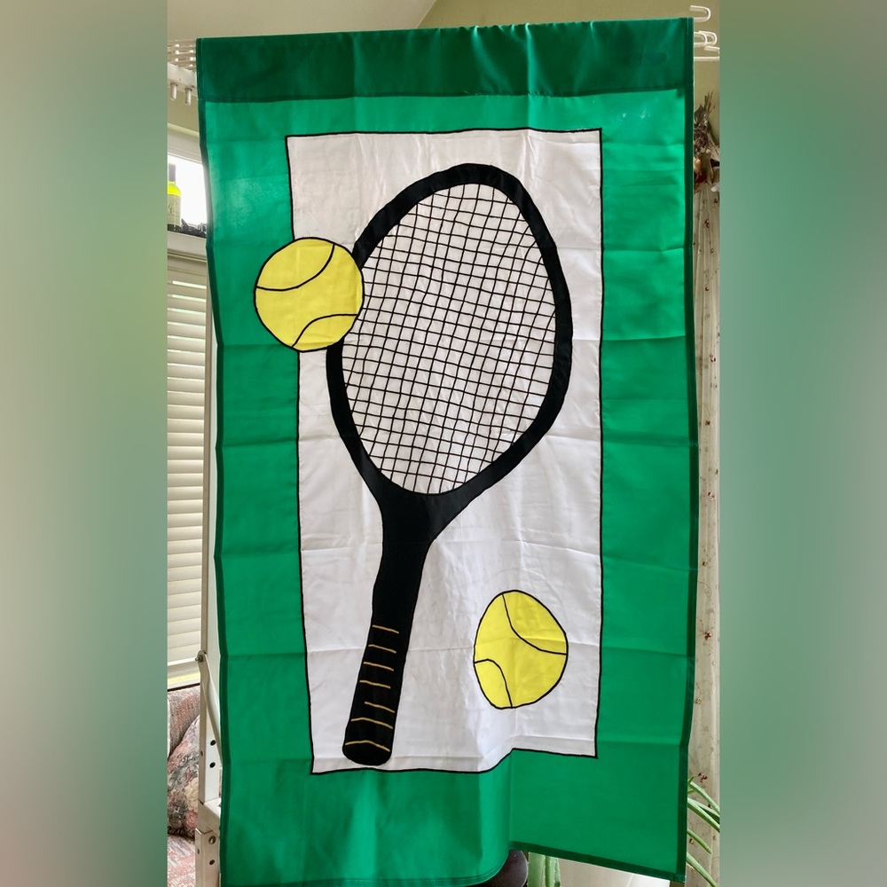 ‘Tennis’ Appliquéd Banner / Flag (28” x 48”)